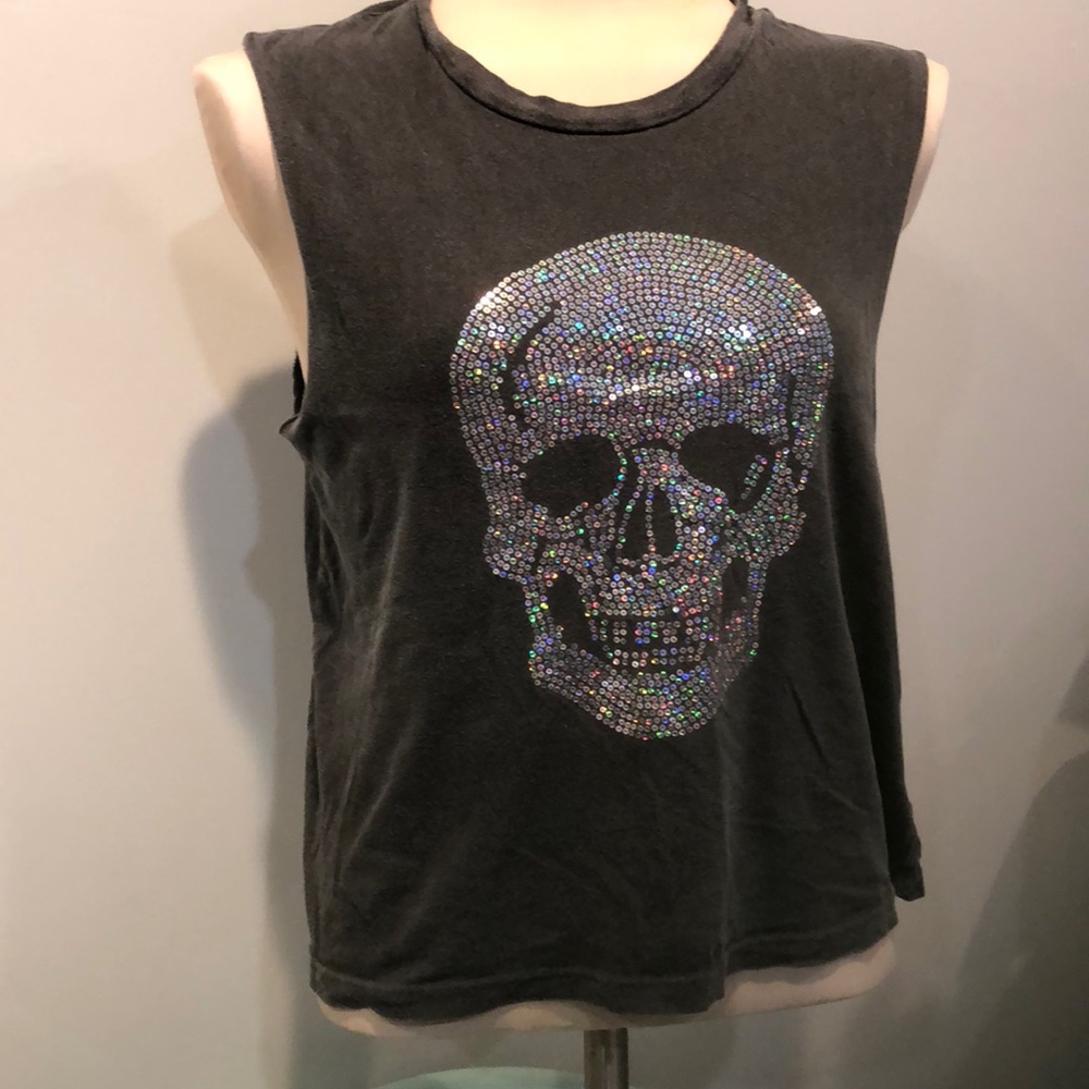 Glitter skull Tank